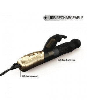 Вібратор-кролик Dorcel Baby Rabbit Gold 2.0 з перлинним масажем і головкою, що обертається