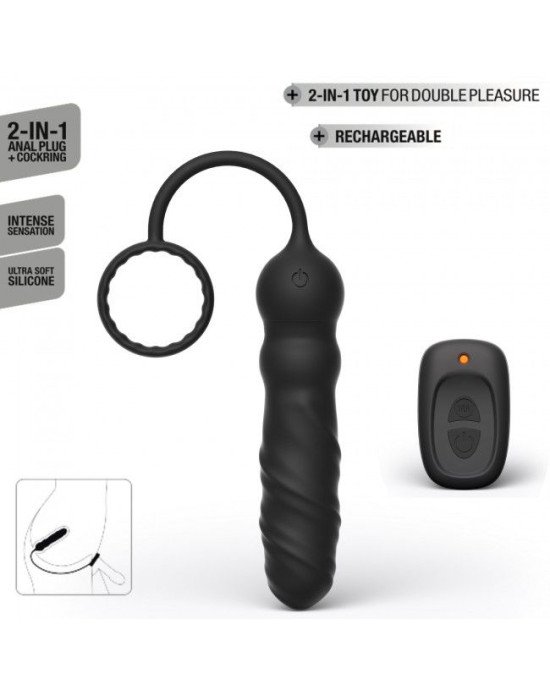 Анальний вібратор Dorcel Deep Seeker з ерекційним кільцем і пультом ДК Анальний вібратор Dorcel Deep Seeker з ерекційним кільцем і пультом ДК