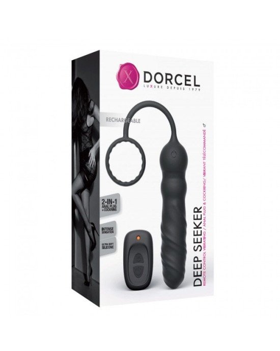 Анальний вібратор Dorcel Deep Seeker з ерекційним кільцем і пультом ДК Анальний вібратор Dorcel Deep Seeker з ерекційним кільцем і пультом ДК