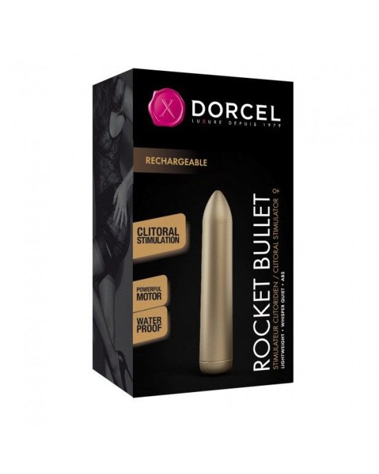 Вібрпоуля, яка перезаряджається Dorcel Rocket Bullet Gold Вібрпоуля, яка перезаряджається Dorcel Rocket Bullet Gold