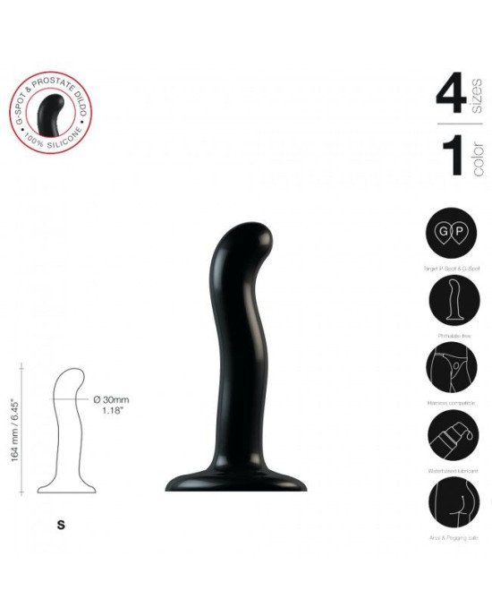 Насадка для страпону Strap-On-Me P&G-Spot Dildo, силікон, розмір S Насадка для страпону Strap-On-Me P&G-Spot Dildo, силікон, розмір S