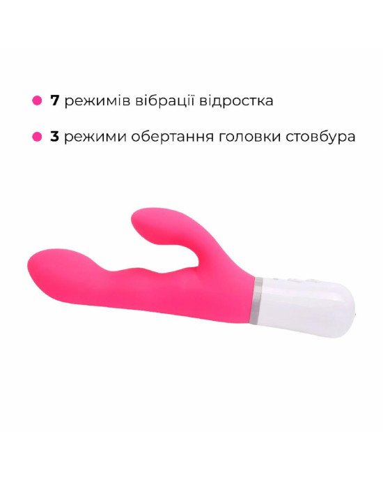 Смарт вібратор-кролик Lovense Nora з обертовим стволом Смарт вібратор-кролик Lovense Nora з обертовим стволом