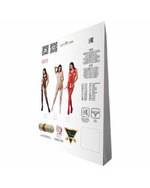 Бодістокінг з імітацією панчох і ажурною вставкою Passion BS072 red Бодістокінг з імітацією панчох і ажурною вставкою Passion BS072 red