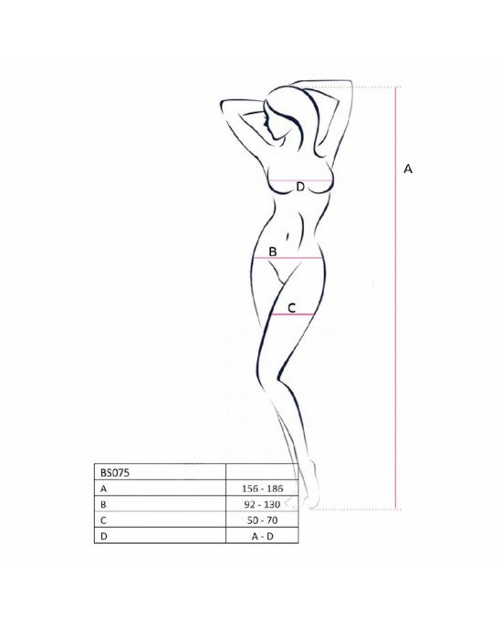 Відвертий бодістокінг з глибоким декольте Passion BS075 white Відвертий бодістокінг з глибоким декольте Passion BS075 white