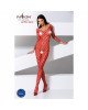 Бодістокінг з крупною сіткою Passion BS077 red Бодістокінг з крупною сіткою Passion BS077 red