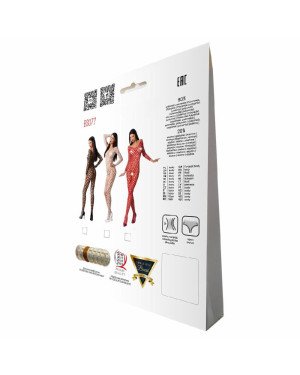 Бодістокінг з крупною сіткою Passion BS077 white Бодістокінг з крупною сіткою Passion BS077 white