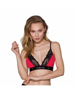 Еластичний топ з мереживом Passion PS001 TOP red-black, size M