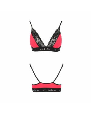 Еластичний топ з мереживом Passion PS001 TOP red-black, size XL Еластичний топ з мереживом Passion PS001 TOP red-black, size XL