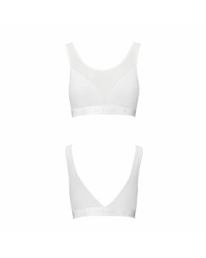 Топ з прозорою вставкою Passion PS002 TOP white, size S