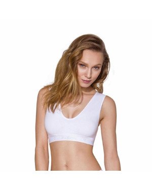Спортивний топ з еластичної бавовни Passion PS005 TOP white, size S