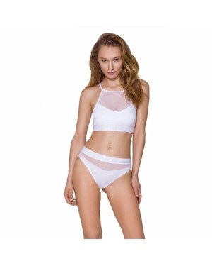 Трусики з прозорою вставкою Passion PS006 PANTIES white, size M