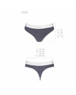 Спортивні трусики-стрінги Passion PS007 PANTIES dark grey, size XL
