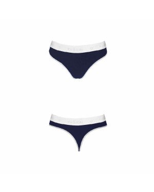Спортивні трусики-стрінги Passion PS007 PANTIES navy blue, size XL