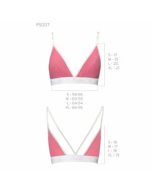 Спортивний топ з подвійними бретелями Passion PS007 TOP pink, size L