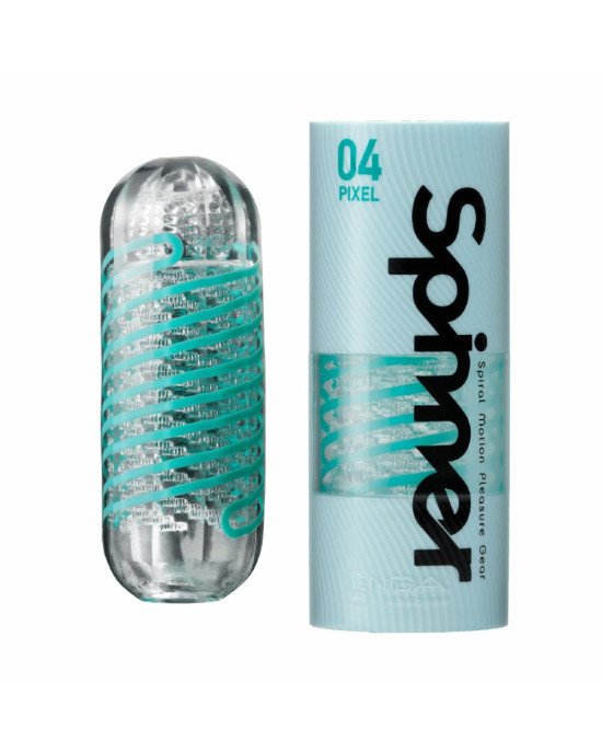Мастурбатор Tenga Spinner 04 Pixel з пружною стимулювальною спіраллю всередині Мастурбатор Tenga Spinner 04 Pixel з пружною стимулювальною спіраллю всередині