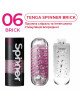 Мастурбатор Tenga Spinner 06 Brick з пружною стимулювальною спіраллю всередині Мастурбатор Tenga Spinner 06 Brick з пружною стимулювальною спіраллю всередині