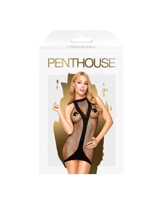 Міні-сукня з декором у вигляді келиха шампанського Penthouse - Ride or Die Black S/L Міні-сукня з декором у вигляді келиха шампанського Penthouse - Ride or Die Black S/L