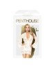 Комплект пеньюар з декором у вигляді троянд та стрінгами Penthouse - Sweet Retreat White S/L Комплект пеньюар з декором у вигляді троянд та стрінгами Penthouse - Sweet Retreat White S/L