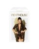 Комплект пеньюар з декором у вигляді троянд та стрінгами Penthouse - Sweet Retreat Black S/L Комплект пеньюар з декором у вигляді троянд та стрінгами Penthouse - Sweet Retreat Black S/L