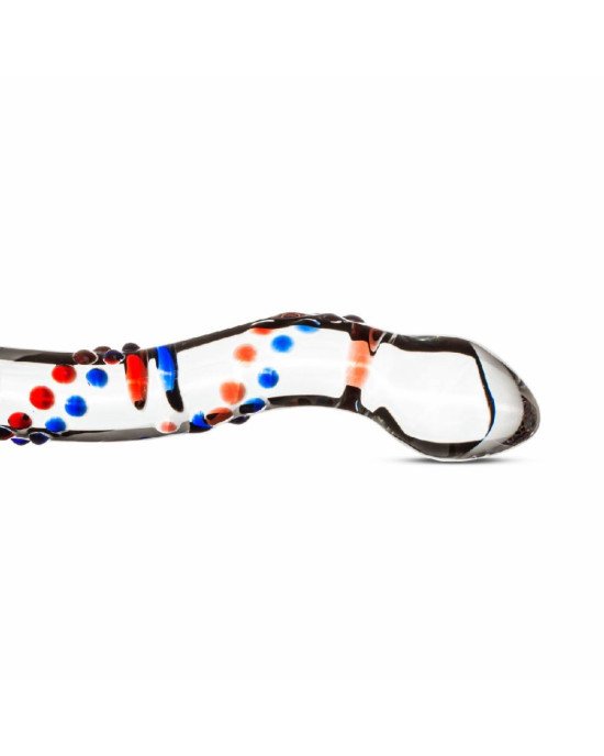 Скляний ділдо з вигинами і малюнком Gildo Glass Dildo No. 3 Скляний ділдо з вигинами і малюнком Gildo Glass Dildo No. 3