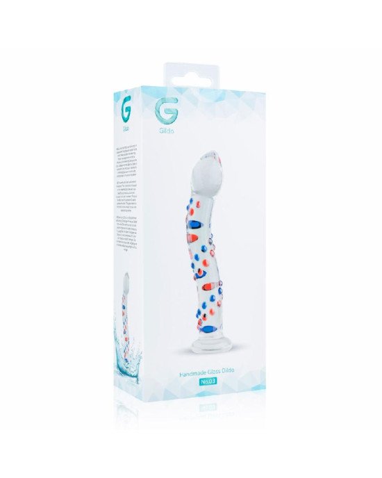 Скляний ділдо з вигинами і малюнком Gildo Glass Dildo No. 3 Скляний ділдо з вигинами і малюнком Gildo Glass Dildo No. 3