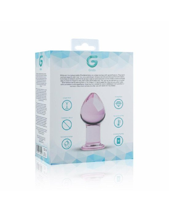 Рожева анальна пробка зі скла Gildo Pink Glass Buttplug Рожева анальна пробка зі скла Gildo Pink Glass Buttplug