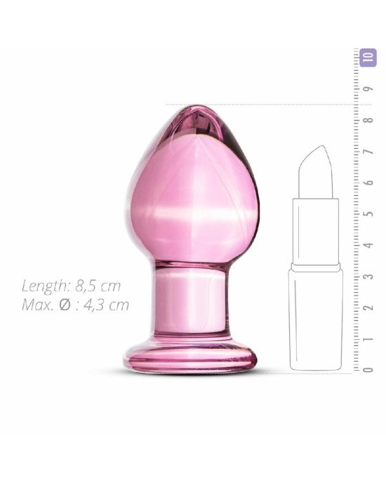 Рожева анальна пробка зі скла Gildo Pink Glass Buttplug Рожева анальна пробка зі скла Gildo Pink Glass Buttplug