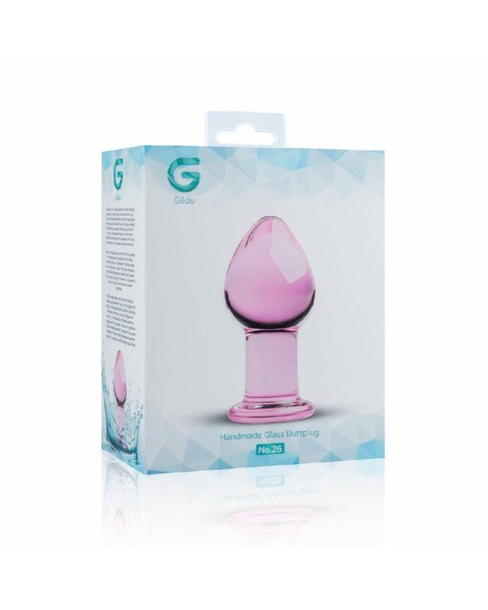 Рожева анальна пробка зі скла Gildo Pink Glass Buttplug Рожева анальна пробка зі скла Gildo Pink Glass Buttplug