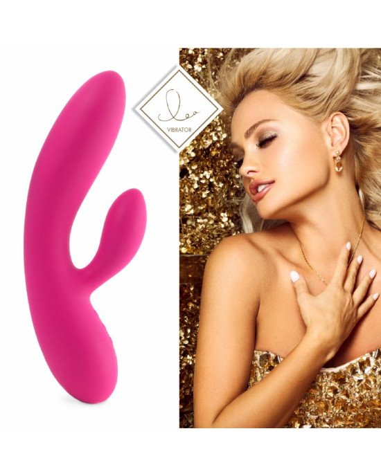 Гнучкий вібратор кролик з двома моторами FeelzToys Lea Rabbit Vibrator Rubine Red Гнучкий вібратор кролик з двома моторами FeelzToys Lea Rabbit Vibrator Rubine Red