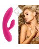 Гнучкий вібратор кролик з двома моторами FeelzToys Lea Rabbit Vibrator Rubine Red Гнучкий вібратор кролик з двома моторами FeelzToys Lea Rabbit Vibrator Rubine Red