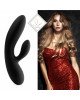 Гнучкий вібратор кролик з двома моторами FeelzToys Lea Rabbit Vibrator Black