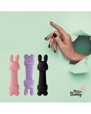Міні-вібратор FeelzToys Mister Bunny Pink з двома насадками Міні-вібратор FeelzToys Mister Bunny Pink з двома насадками