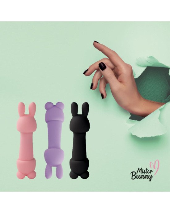 Міні-вібратор FeelzToys Mister Bunny Pink з двома насадками Міні-вібратор FeelzToys Mister Bunny Pink з двома насадками
