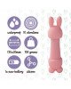 Міні-вібратор FeelzToys Mister Bunny Pink з двома насадками Міні-вібратор FeelzToys Mister Bunny Pink з двома насадками