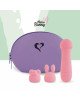 Міні-вібратор FeelzToys Mister Bunny Pink з двома насадками Міні-вібратор FeelzToys Mister Bunny Pink з двома насадками