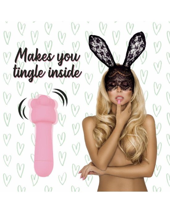 Міні-вібратор FeelzToys Mister Bunny Pink з двома насадками Міні-вібратор FeelzToys Mister Bunny Pink з двома насадками