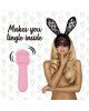 Міні-вібратор FeelzToys Mister Bunny Pink з двома насадками Міні-вібратор FeelzToys Mister Bunny Pink з двома насадками