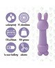 Міні-вібратор FeelzToys Magic Bunny Purple з двома насадками Міні-вібратор FeelzToys Magic Bunny Purple з двома насадками