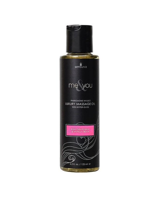 Масажна олія Sensuva — Me&You Pink Grapefruit & Vanilla Bean (125 мл) з феромонами Масажна олія Sensuva — Me&You Pink Grapefruit & Vanilla Bean (125 мл) з феромонами