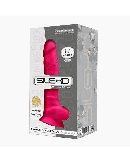 Фалоімітатор SilexD Vetus Pink (MODEL 1 size 8in), двошаровий, силікон + Silexpan, діаметр 4,2см Фалоімітатор SilexD Vetus Pink (MODEL 1 size 8in), двошаровий, силікон + Silexpan, діаметр 4,2см