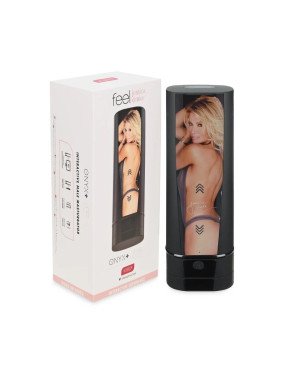Мастурбатор Kiiroo Onyx + Jessica Drake, 10 стискних кілець, не треба рухати, теледільдоніка Мастурбатор Kiiroo Onyx + Jessica Drake, 10 стискних кілець, не треба рухати, теледільдоніка