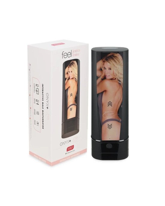 Мастурбатор Kiiroo Onyx + Jessica Drake, 10 стискних кілець, не треба рухати, теледільдоніка Мастурбатор Kiiroo Onyx + Jessica Drake, 10 стискних кілець, не треба рухати, теледільдоніка