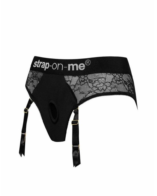 Мереживні труси для страпону з підв'язками для панчох Strap-On-Me DIVA HARNESS - L Мереживні труси для страпону з підв'язками для панчох Strap-On-Me DIVA HARNESS - L