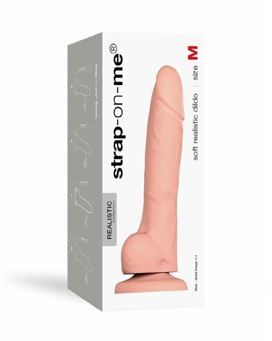 Реалістичний фалоімітатор Strap-On-Me SOFT REALISTIC DILDO Vanilla - Size M