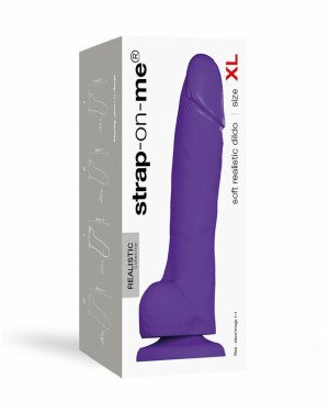Реалістичний фалоімітатор Strap-On-Me SOFT REALISTIC DILDO Violet - Size XL