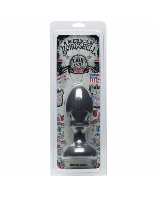Анальна пробка Doc Johnson American Bombshell Little Boy - Gun Metal, діаметр 5,59 см Анальна пробка Doc Johnson American Bombshell Little Boy - Gun Metal, діаметр 5,59 см