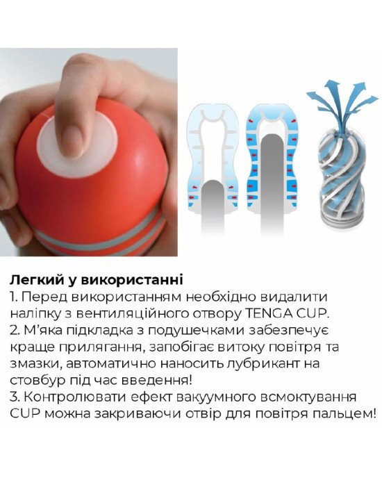 Мастурбатор Tenga Air Cushion Cup (24 повітряні камери всередині) NEW