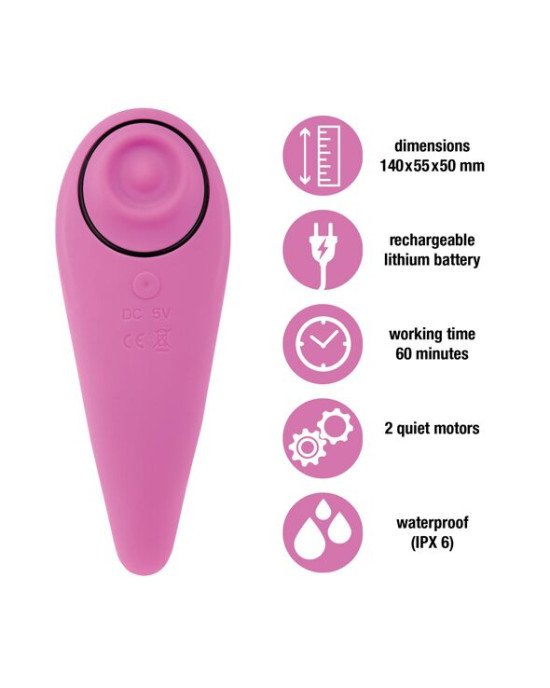 Пульсатор для клітора плюс вібратор FeelzToys - FemmeGasm Tapping & Tickling Vibrator Pink