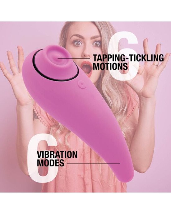 Пульсатор для клітора плюс вібратор FeelzToys - FemmeGasm Tapping & Tickling Vibrator Pink
