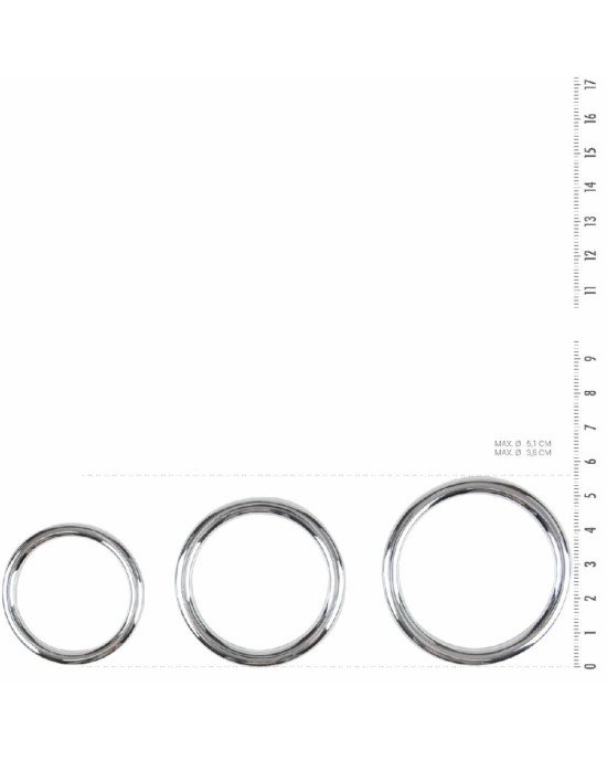 Набір ерекційних кілець Sinner Gear Unbendable – Cock/Ball Ring & Glans Ring Set